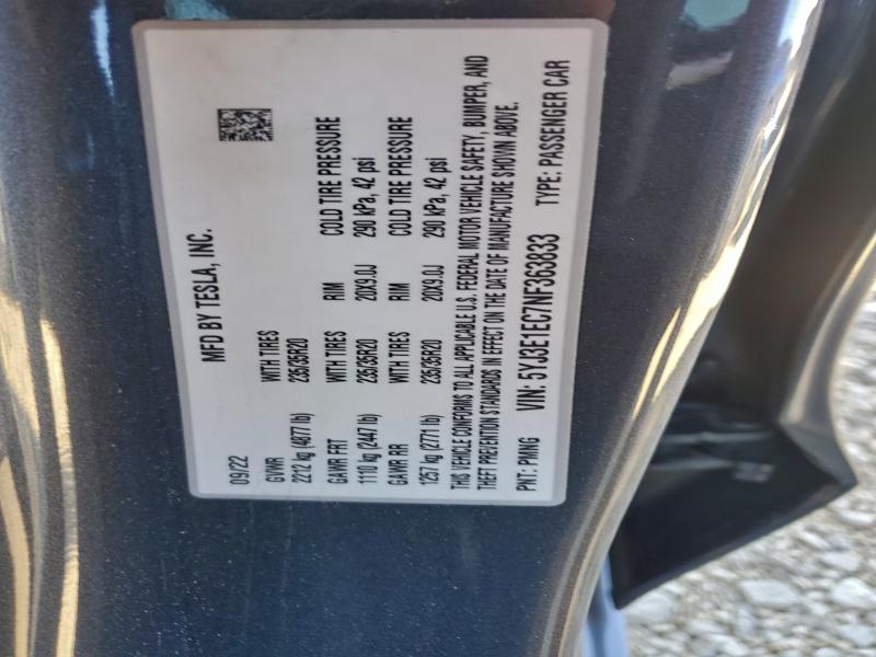 Продажа на аукционе авто 2022 Tesla Model 3, vin: 5YJ3E1EC7NF363833, номер лота: 95941895