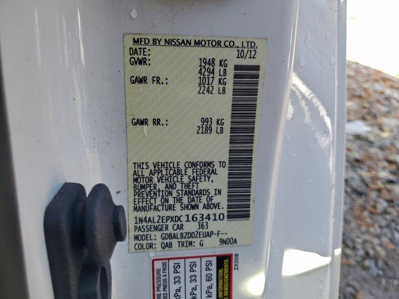 94931825 :رقم المزاد ، 1N4AL2EPXDC163410 vin ، 2013 Nissan Altima مزاد بيع