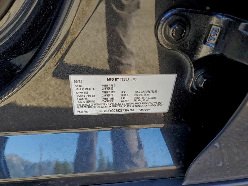 2026 Tesla Model Y მანქანა იყიდება აუქციონზე, vin: 7SAYGDEE2TF367761, აუქციონის ნომერი: 96608245