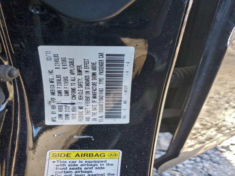 98219635 :رقم المزاد ، 19UUA8F21DA011483 vin ، 2013 Acura Tl مزاد بيع