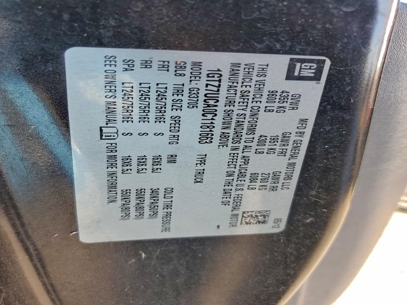 95956575 :رقم المزاد ، 1GTZ7UCA0C1181663 vin ، 2012 Gmc Savana G35 مزاد بيع