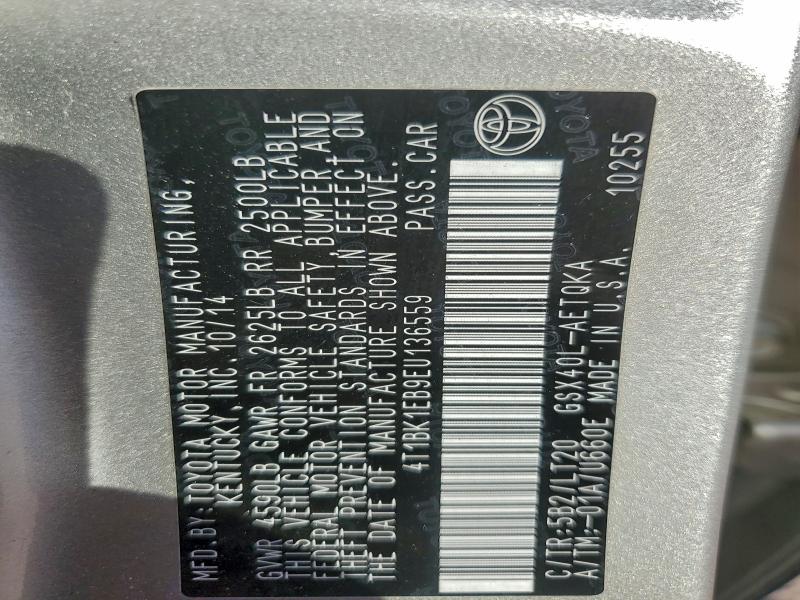 Продаж на аукціоні авто 2014 Toyota Avalon, vin: 4T1BK1EB9EU136559, номер лоту: 92573785