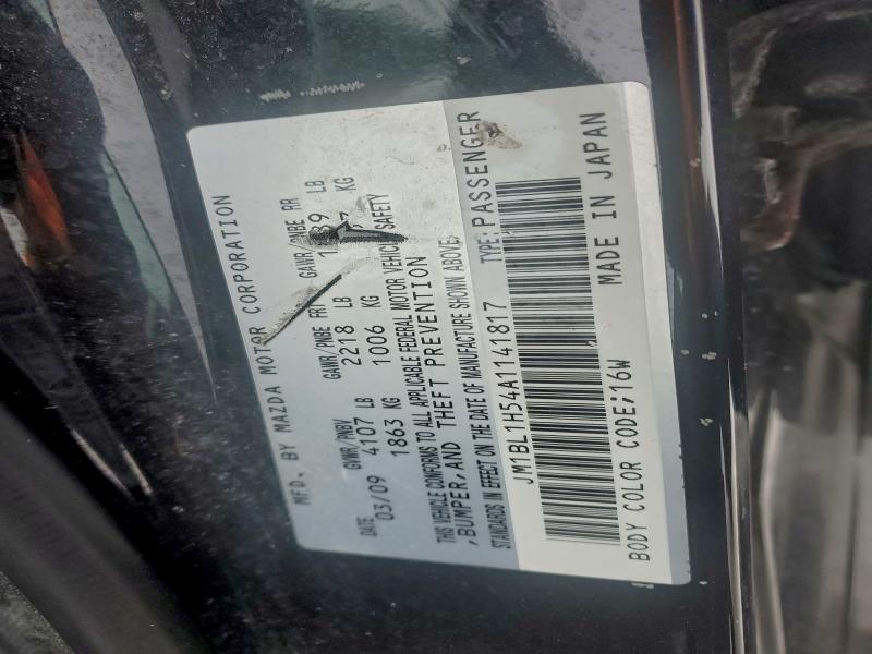 Aukcja sprzedaży 2010 Mazda 3, vin: JM1BL1H54A1141817, numer aukcji: 95230435