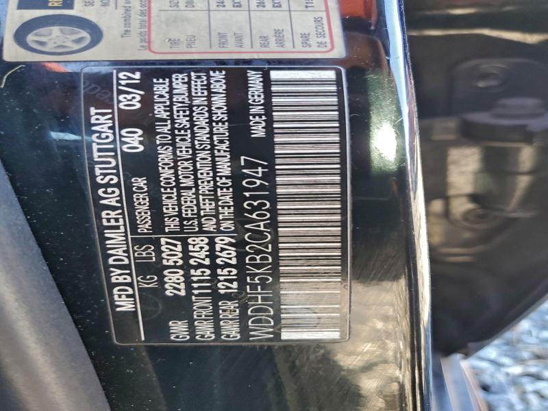 Продаж на аукціоні авто 2012 Mercedes-benz E, vin: WDDHF5KB2CA631947, номер лоту: 93128965