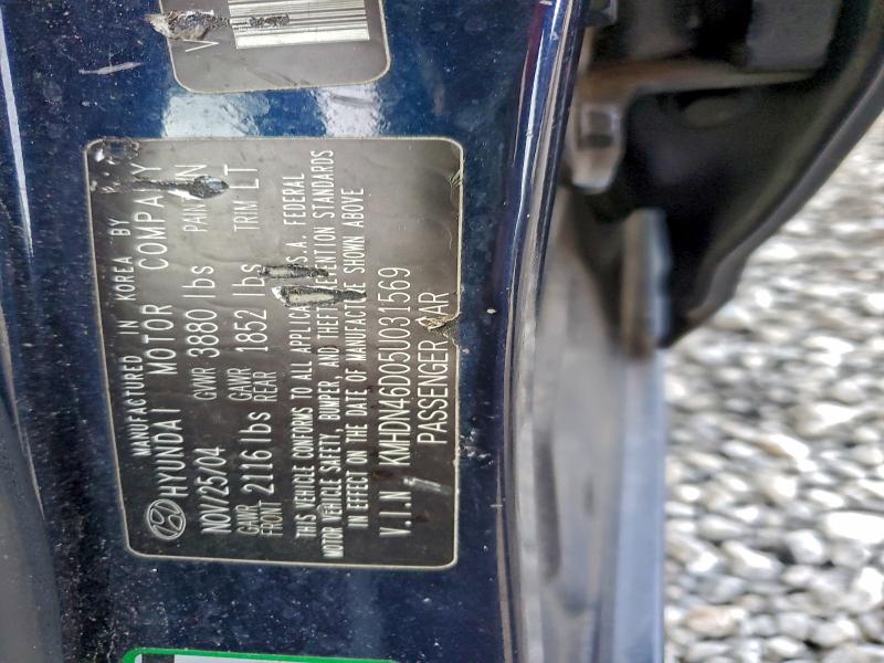 Продажа на аукционе авто 2005 Hyundai Elantra, vin: KMHDN46D05U031569, номер лота: 95293535