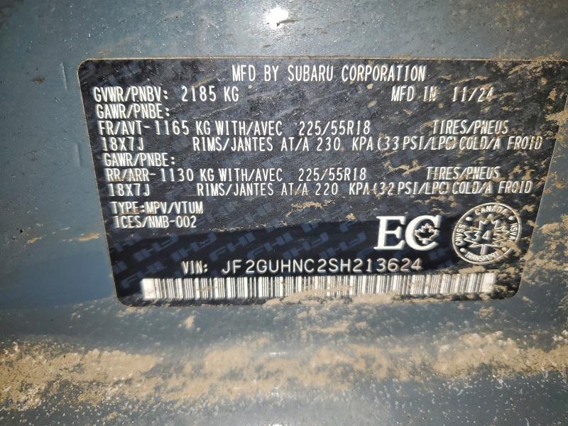 95916525 :رقم المزاد ، JF2GUHNC2SH213624 vin ، 2025 Subaru Crosstrek مزاد بيع