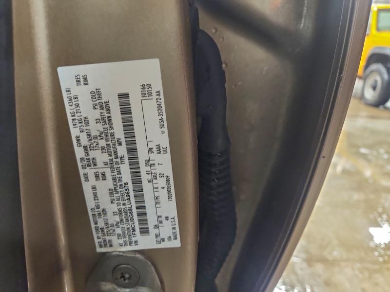 Auction sale of the 2020 Ford Escape, vin: 1FMCU0G68LUA96576, lot number: 95447455