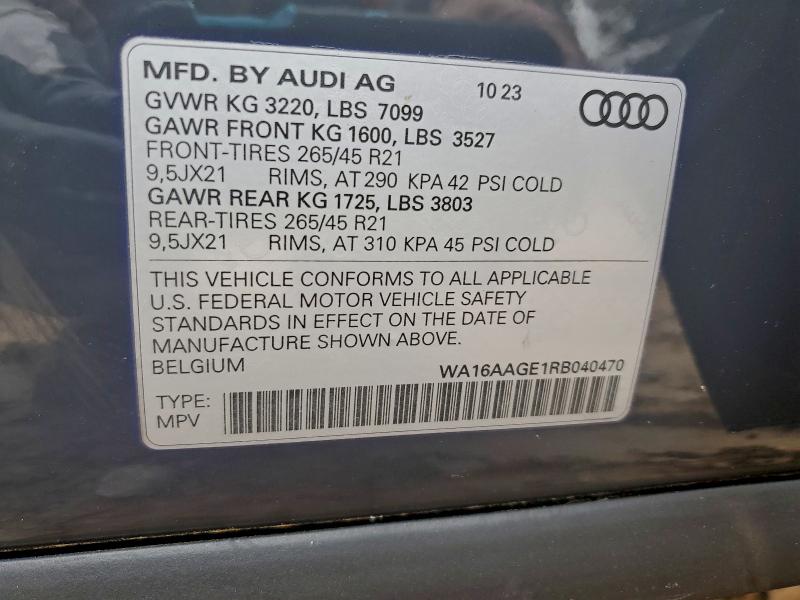 Продажа на аукционе авто 2024 Audi Q8 E-tron, vin: WA16AAGE1RB040470, номер лота: 97819055