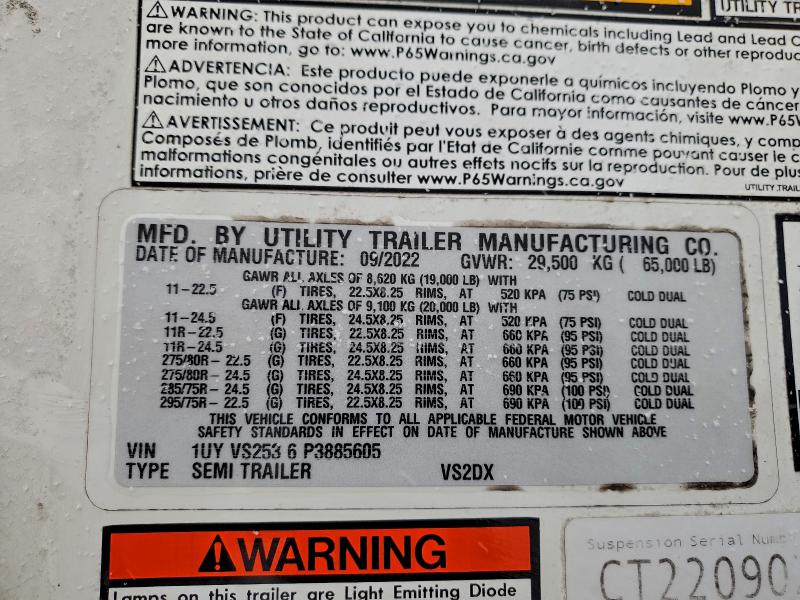2023 Utility Trailer Dry Van მანქანა იყიდება აუქციონზე, vin: 1UYVS2536P3885605, აუქციონის ნომერი: 95137475