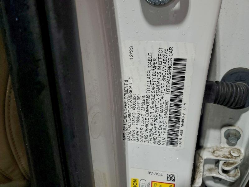 95672575 :رقم المزاد ، 19UUB5F41RA000357 vin ، 2024 Acura Tlx مزاد بيع