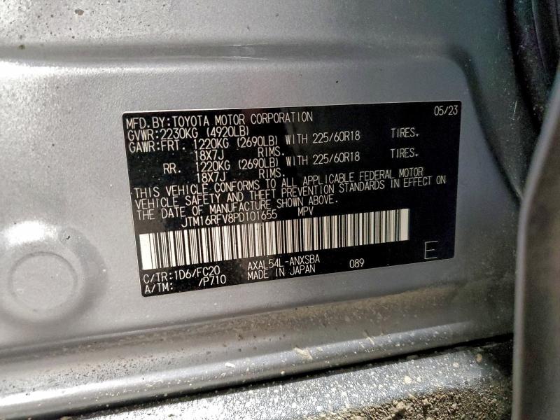 96730215 :رقم المزاد ، JTM16RFV8PD101655 vin ، 2023 Toyota Rav4 مزاد بيع