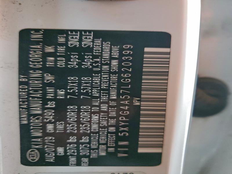 97042025 :رقم المزاد ، 5XYPG4A57LG620399 vin ، 2020 Kia Sorento S مزاد بيع
