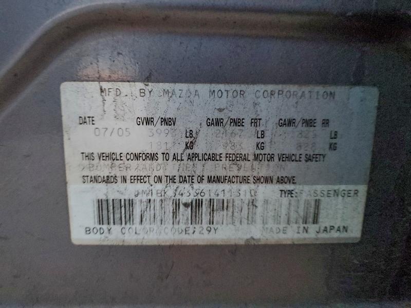 Продаж на аукціоні авто 2006 Mazda 3 Hatchbac, vin: JM1BK343361411310, номер лоту: 96422885