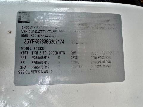 99066785 :رقم المزاد ، 3GYFK62838G252174 vin ، 2008 Cadillac Escalade E مزاد بيع