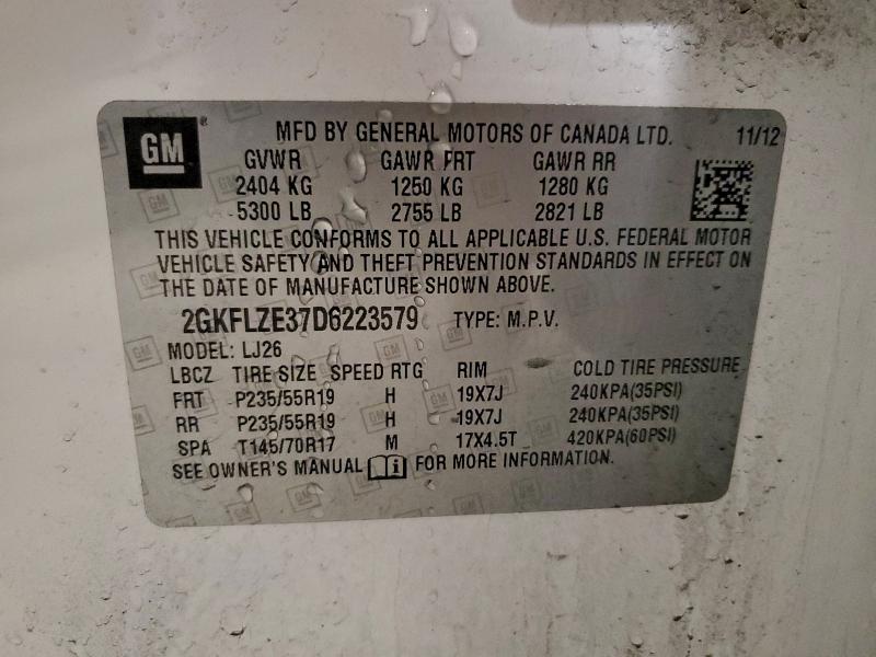 Продажа на аукционе авто 2013 Gmc Terrain, vin: 2GKFLZE37D6223579, номер лота: 95309035
