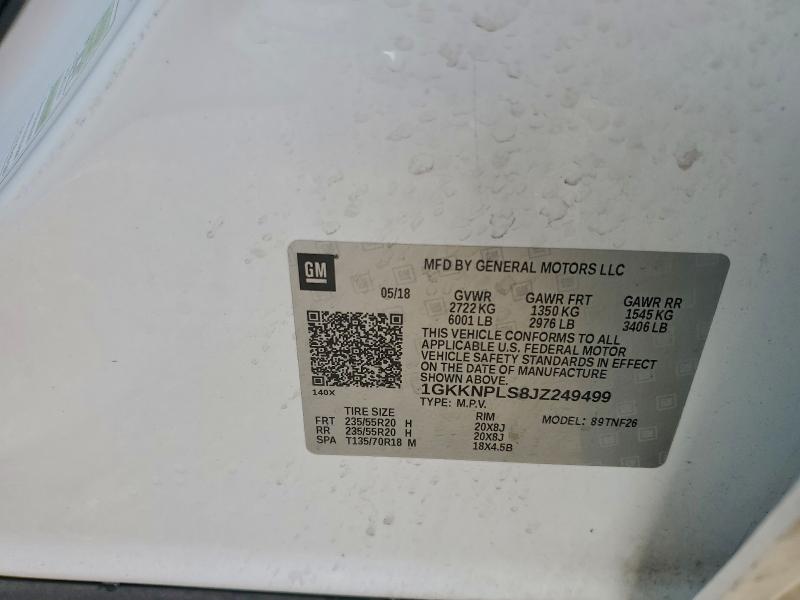 Продажа на аукционе авто 2018 Gmc Acadia, vin: 1GKKNPLS8JZ249499, номер лота: 97366575