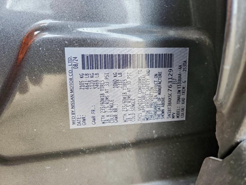 96719135 :رقم المزاد ، 5N1BT3BAXSC763129 vin ، 2025 Nissan Rogue مزاد بيع