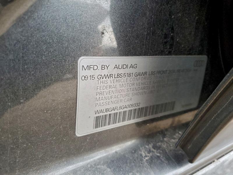 Продаж на аукціоні авто 2016 Audi S4 Premium, vin: WAUBGAFL6GA009332, номер лоту: 94087065