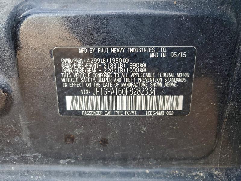 97206165 :رقم المزاد ، JF1GPAT60F8282334 vin ، 2015 Subaru Impreza Sp مزاد بيع