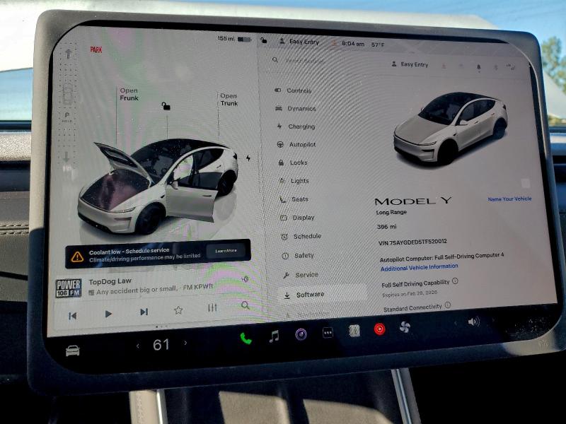 Aukcja sprzedaży 2026 Tesla Model Y, vin: 7SAYGDED5TF520012, numer aukcji: 95128595