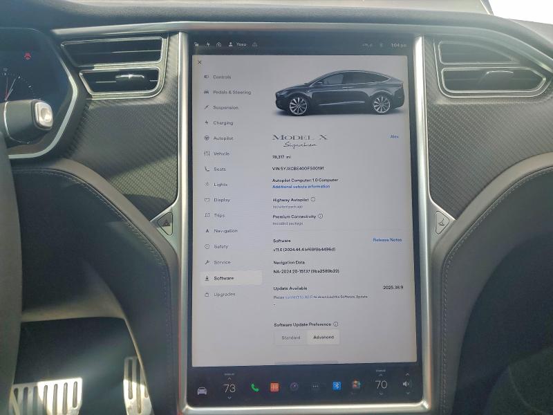 Продаж на аукціоні авто 2016 Tesla Model X, vin: 5YJXCBE40GFS00191, номер лоту: 96387565